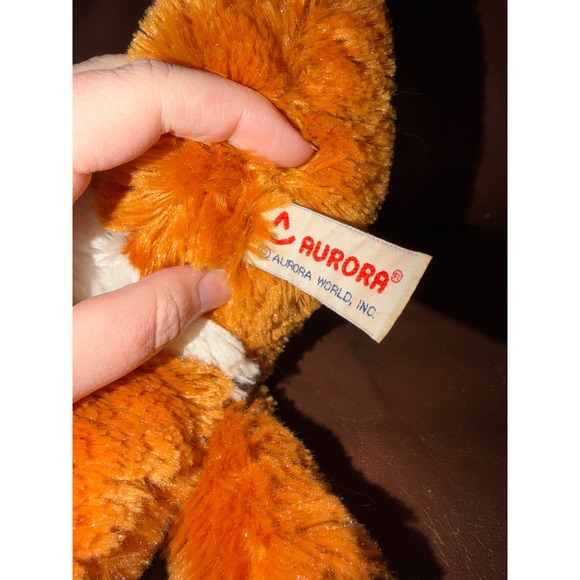 Aurora World Red Fox Plush Stuffed Animal Orange White Black Shimmer Paws Lying - Picture 4 of 5